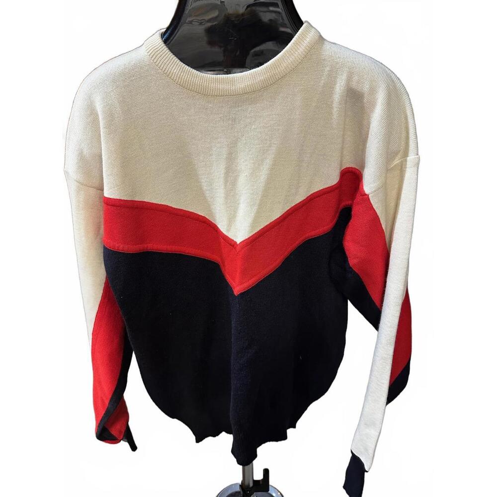 Vintage Tyrolia Ski Sweater Colorblock Medium